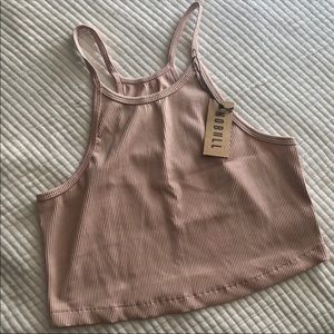 Dusty pink nobull crop top nwt